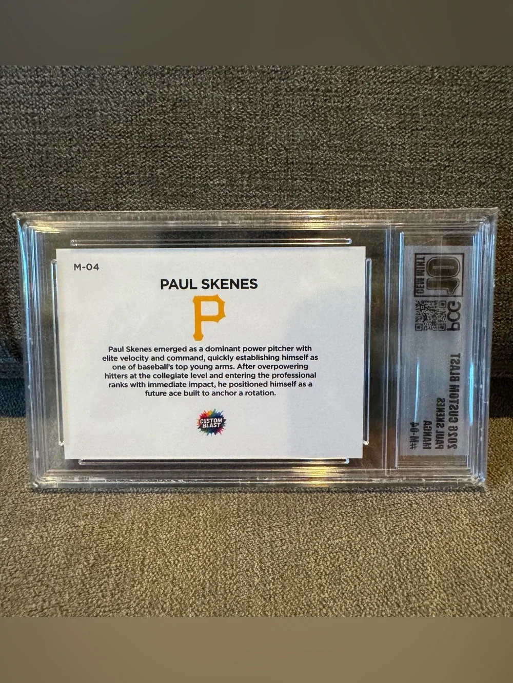Paul Skenes 2024 Custom Blast Manga #M-04 PCG 10 Gem Mint